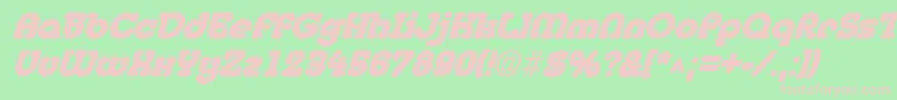 フォントMedflyblackItalic – 緑の背景にピンクのフォント