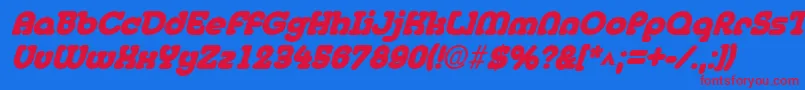 Шрифт MedflyblackItalic – красные шрифты на синем фоне