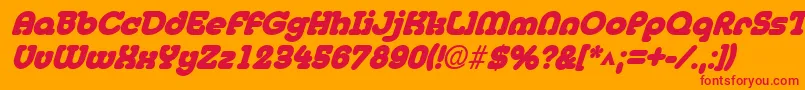 Шрифт MedflyblackItalic – красные шрифты на оранжевом фоне