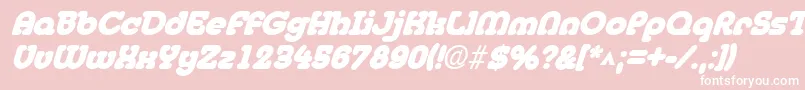 フォントMedflyblackItalic – ピンクの背景に白い文字