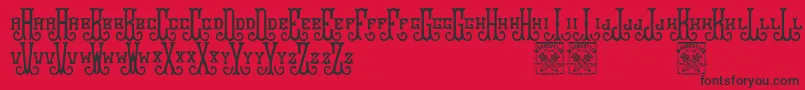 Bravegrams Font – Black Fonts on Red Background