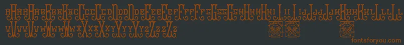 Bravegrams-fontti – ruskeat fontit mustalla taustalla