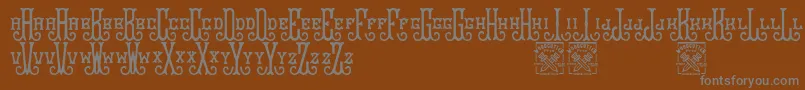 Bravegrams Font – Gray Fonts on Brown Background
