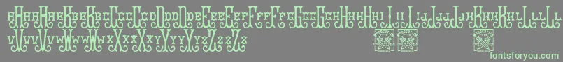 Bravegrams Font – Green Fonts on Gray Background