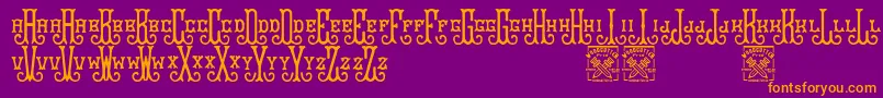 Bravegrams Font – Orange Fonts on Purple Background