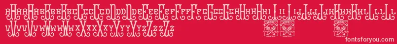 Bravegrams Font – Pink Fonts on Red Background