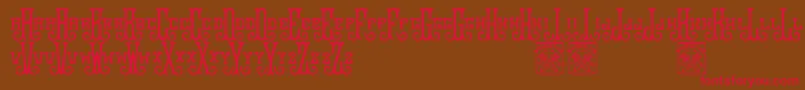 Bravegrams Font – Red Fonts on Brown Background
