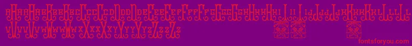 Bravegrams Font – Red Fonts on Purple Background