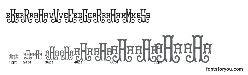 Bravegrams Font Sizes