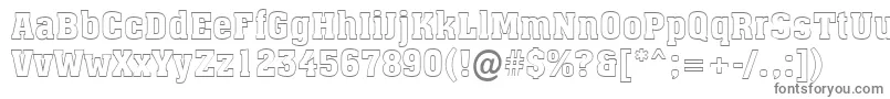 フォントAssuan5 – 白い背景に灰色の文字