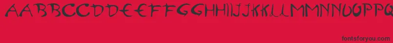 Semangat45 Font – Black Fonts on Red Background