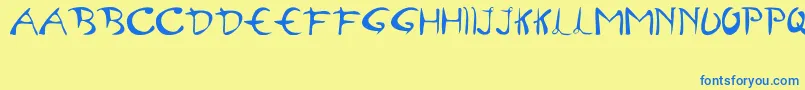 Semangat45 Font – Blue Fonts on Yellow Background