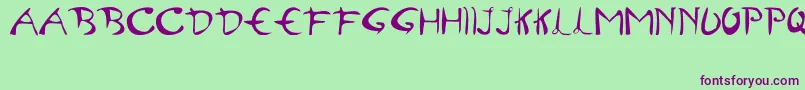 Semangat45 Font – Purple Fonts on Green Background