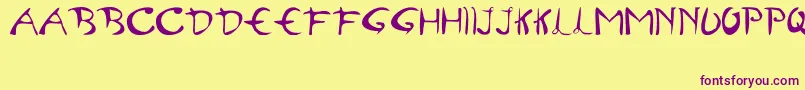 Semangat45 Font – Purple Fonts on Yellow Background