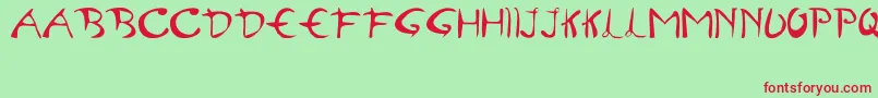 Semangat45 Font – Red Fonts on Green Background