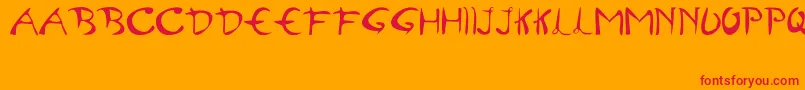 Шрифт Semangat45 – красные шрифты на оранжевом фоне