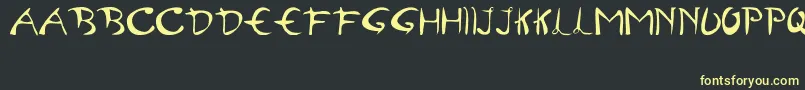 Шрифт Semangat45 – жёлтые шрифты на чёрном фоне