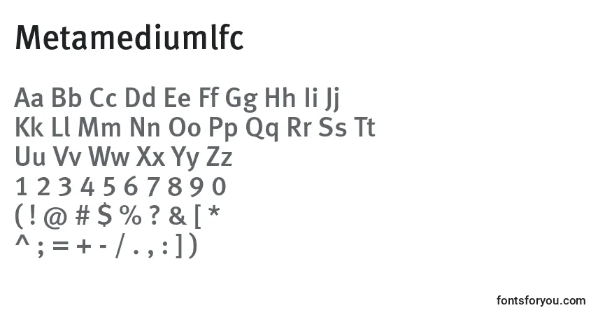 Шрифт Metamediumlfc – алфавит, цифры, специальные символы