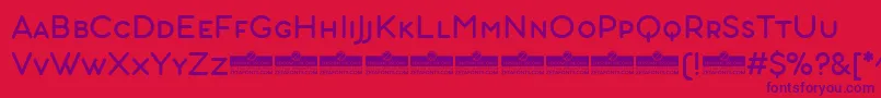 AristotelicaSmallcapsRegularTrial Font – Purple Fonts on Red Background