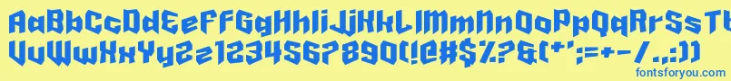 HaveABanana Font – Blue Fonts on Yellow Background