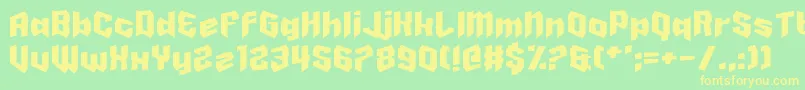 Шрифт HaveABanana – жёлтые шрифты на зелёном фоне