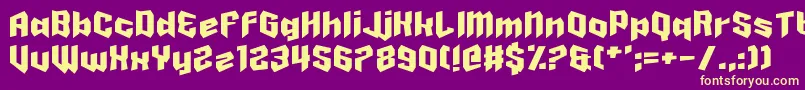 HaveABanana Font – Yellow Fonts on Purple Background