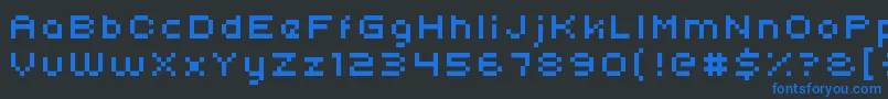 Czcionka Uni05 54 – niebieskie czcionki na czarnym tle