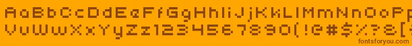 Подробнее о шрифте Uni05 54 Шрифт Uni05 54 – коричневые шрифты на оранжевом фоне