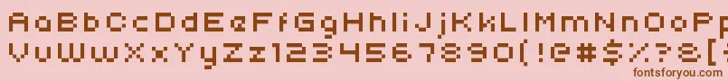 Police Uni05 54 – polices brunes sur fond rose