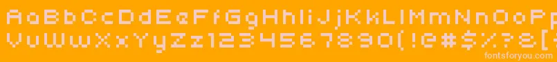 Шрифт Uni05 54 – розовые шрифты на оранжевом фоне