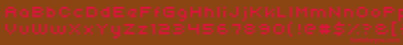 Uni05 54 Font – Red Fonts on Brown Background
