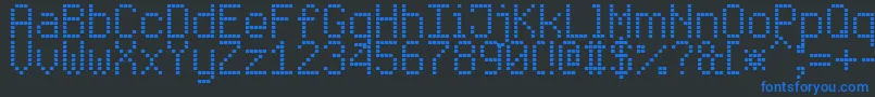 EnhancedLedBoard7 Font – Blue Fonts on Black Background