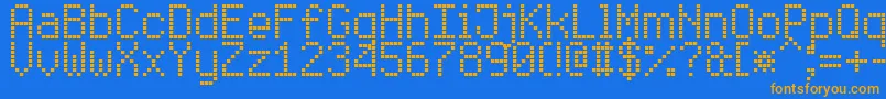 Czcionka EnhancedLedBoard7 – pomarańczowe czcionki na niebieskim tle