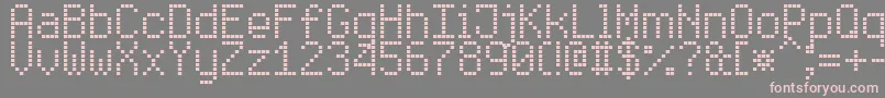 Шрифт EnhancedLedBoard7 – розовые шрифты на сером фоне
