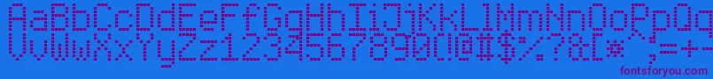 Шрифт EnhancedLedBoard7 – фиолетовые шрифты на синем фоне