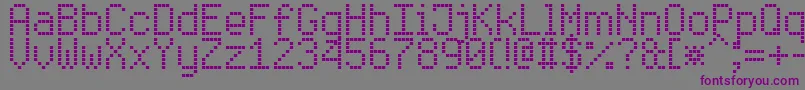 EnhancedLedBoard7-Schriftart – Violette Schriften auf grauem Hintergrund