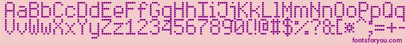 EnhancedLedBoard7 Font – Purple Fonts on Pink Background