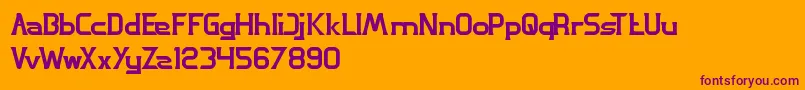 GreatAdventure Font – Purple Fonts on Orange Background