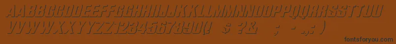 フォントReliefGroteskItalic – 黒い文字が茶色の背景にあります