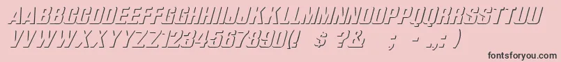 ReliefGroteskItalic Font – Black Fonts on Pink Background
