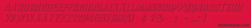 ReliefGroteskItalic Font – Black Fonts on Red Background