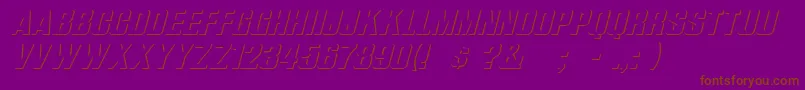 ReliefGroteskItalic Font – Brown Fonts on Purple Background