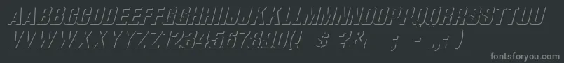 Шрифт ReliefGroteskItalic – серые шрифты на чёрном фоне