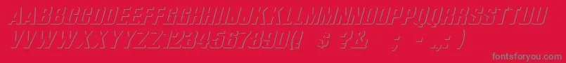 ReliefGroteskItalic Font – Gray Fonts on Red Background