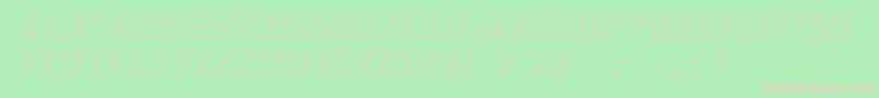 ReliefGroteskItalic Font – Pink Fonts on Green Background