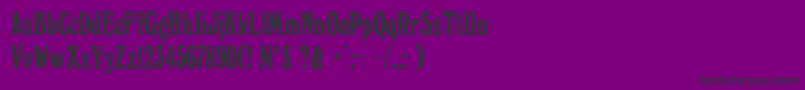 WindsorelongatedDgRegular Font – Black Fonts on Purple Background