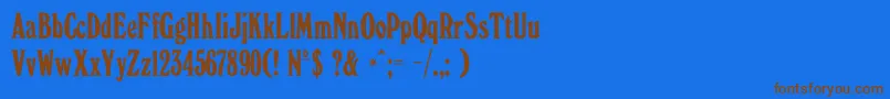Police WindsorelongatedDgRegular – polices brunes sur fond bleu