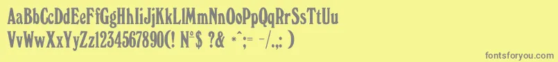 WindsorelongatedDgRegular Font – Gray Fonts on Yellow Background