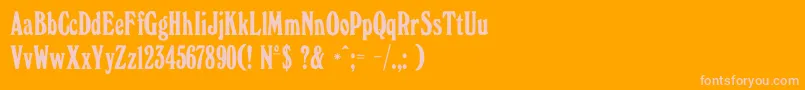 WindsorelongatedDgRegular Font – Pink Fonts on Orange Background