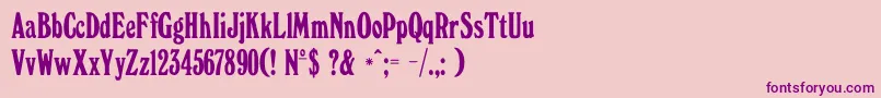 WindsorelongatedDgRegular Font – Purple Fonts on Pink Background